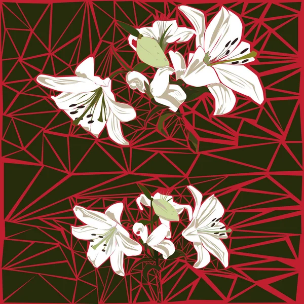 Lilien künstlerischer Hintergrund — Stockfoto