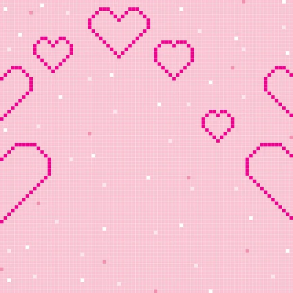 Sparse glitter hearts pattern — Stock Photo, Image