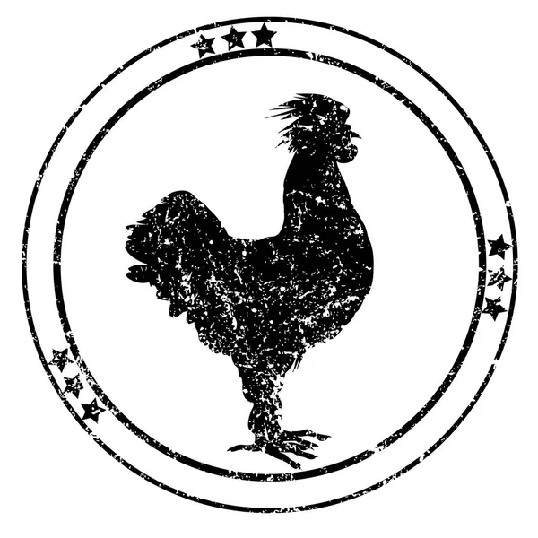 Rooster grungy stamp — Stock Photo, Image