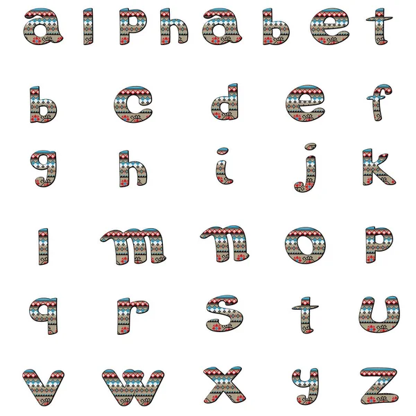 Romanian pattern small letters — Stock Photo, Image