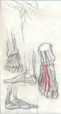 human feet skethes clipart