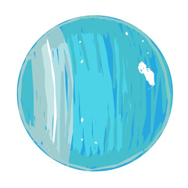 Uranüs gezegeni doodle