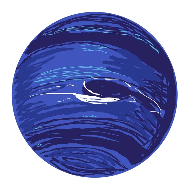 Neptun Planet Doodle — Stockfoto