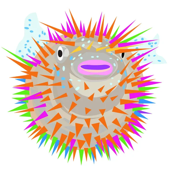 Porcupine fish cartoon — Stock Photo, Image