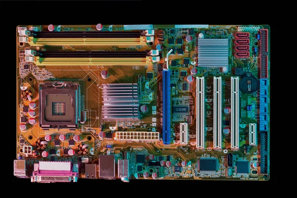 Computer motherboard closeup — Stock Photo, Image