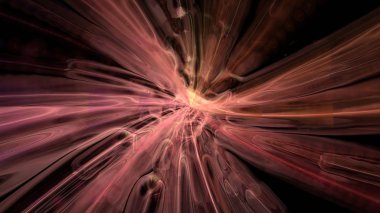 Hız Parıltısı Parçacıkları Uzay Patlaması Arkaplanı. Nokta ve çizgi, radyal soyut grafiklerden oluşuyor. Soyut çok renkli yakınlaştırma çizgileri veya ışın patlaması arkaplanı