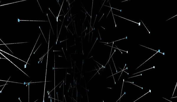 Абстрактне Футуристичне Мережеве Єднання Чорному Тлі — стокове фото