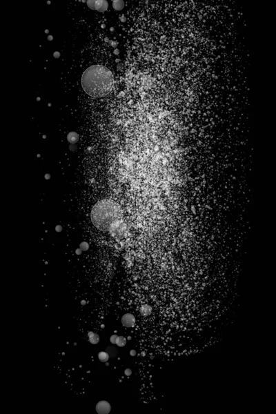 Sphere Particles Abstract Black Background — ストック写真