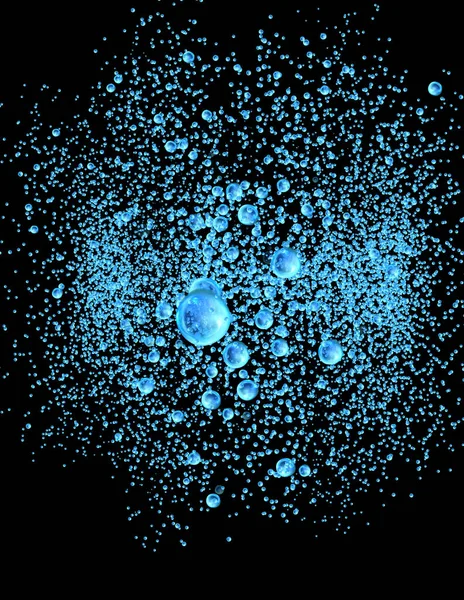 Blue Bubbles background, high detail, 3d rendering