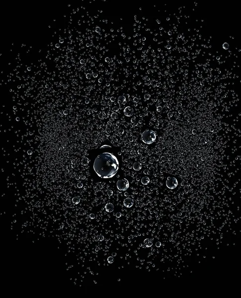 Water Drop Black Background — Stock Photo, Image