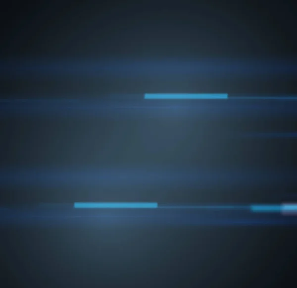 Abstrakt Snygg Ljuseffekt Svart Bakgrund Blå Glödande Neonlinjer Glödande Spår — Stockfoto
