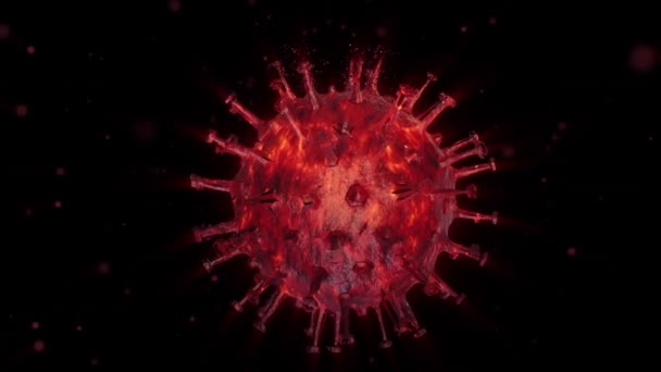 Corona Virus Disintegrates Disappears — Stock Video