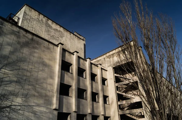 Gebouwen op het plein in Pripyati — Stockfoto