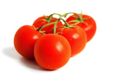 Beyaz renkte taze domatesler.