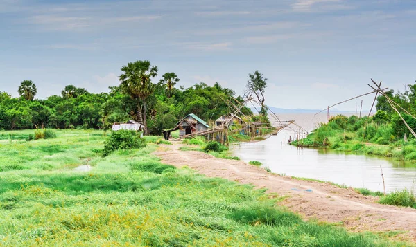 Povaha thajské Rolnická vesnice v atmosféře cely — Stock fotografie