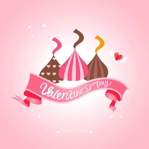 Saint Valentin, veux-tu être ma valentine — Image vectorielle