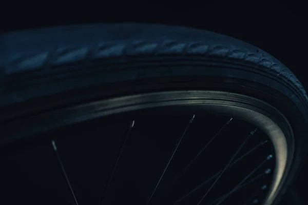 Крупный План Частей Велосипеда Темном Фоне — стоковое фото