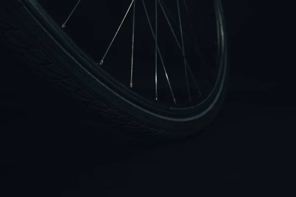 Feche Peças Bicicleta Fundo Escuro — Fotografia de Stock