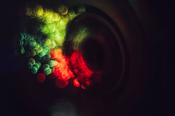 Belo Círculo Abstrato Brilho Com Poeira Nebulosa Partículas Fundo Espaço — Fotografia de Stock
