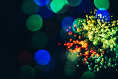 Güzel çok renkli soyut optik ışık arka planda bokeh.