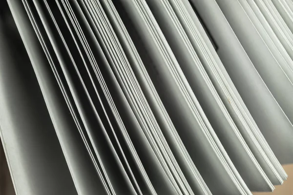 Cerrar Hermosas Páginas Blancas Libro Textura Fondo Macro Fotografía Vista — Foto de Stock