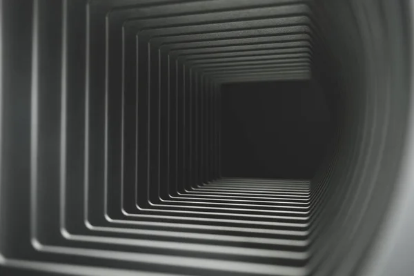 Beautiful Abstract Gray Tunnel Black End Background — Stockfoto