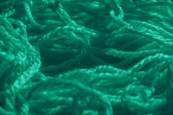Närbild Aqua Menthe Beautiful Cotton Thread Bakgrundskonsistens Makrofotografering — Stockfoto
