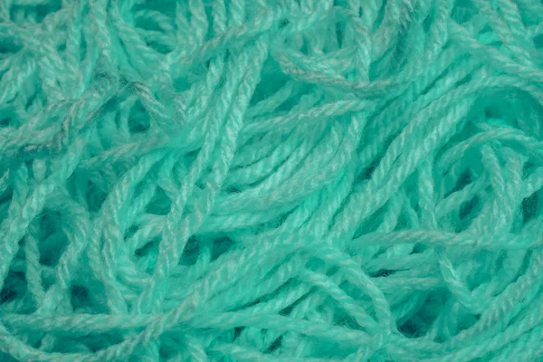 Close Aqua Menthe Beautiful Cotton Thread Background Texture — Stock Photo, Image