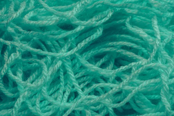 Närbild Aqua Menthe Beautiful Cotton Thread Bakgrund Konsistens — Stockfoto