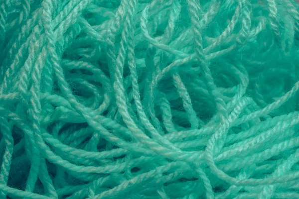 Close Aqua Menthe Beautiful Cotton Thread Background Texture — Stock Photo, Image