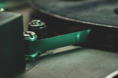Eski tip makaralı teyp kayıt arkaplanını kapat.