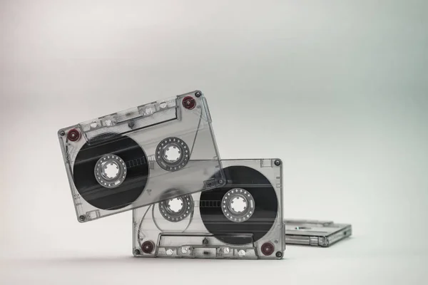 Beautiful Audio Cassette Tape Minimalism Retro Style Concept 80S Background — Stock Photo, Image