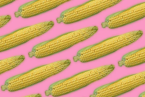 Gyönyörű Kukorica Egy Kreatív Minta Háttér — Stock Fotó