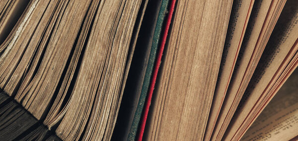Close up beautiful ancient books pages pattern background for design.