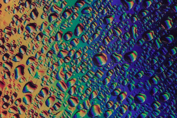 Красивая Абстрактная Разноцветная Капля Воды Голографического Эффекта Фоновый Рисунок Дизайна — стоковое фото