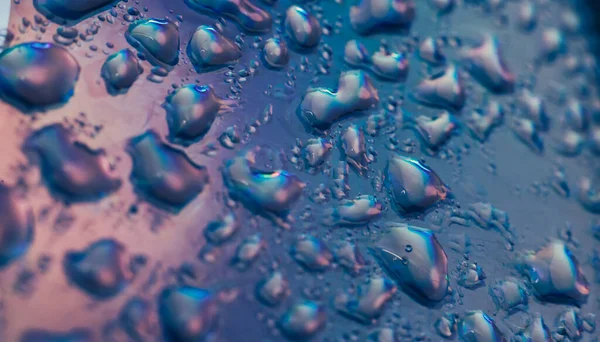 Närbild Vacker Abstraktion Fantom Blå Och Rosa Färg Ljus Vatten — Stockfoto
