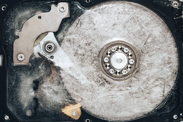 Beautiful open detail frozen hard disk. Concept protection information or save user data.