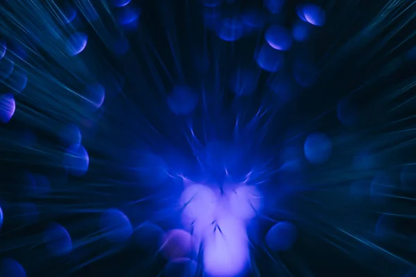 Hermoso Bokeh Óptico Abstracto Azul Fondo Oscuridad — Foto de Stock