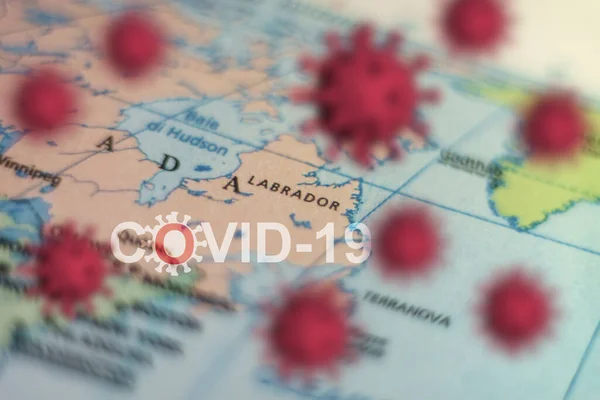 Спалах Covid Або Новий Coronavirus 2019 Ncov Вірус Карті Канади — стокове фото