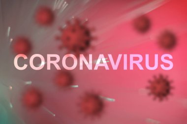 Covid-19 salgını ya da yeni Coronavirus, 2019-NCoV, güzel soyut renkli bir arka planda virüs. Covid 19-NCP virüsü: bulaşıcı hastalık yayma ve yayılma. Salgın ve viral salgın.