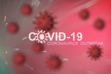 Covid-19 salgını ya da yeni Coronavirus, 2019-NCoV, güzel bir soyut arkaplan virüsü. Covid 19-NCP virüsü: bulaşıcı hastalık yayma ve yayılma. Salgın ve viral salgın.