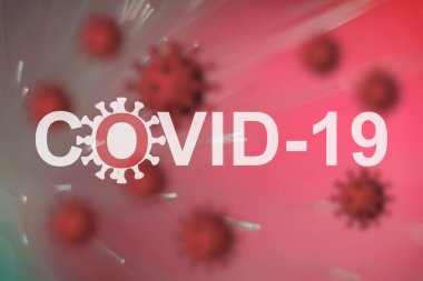 Covid-19 salgını ya da yeni Coronavirus, 2019-NCoV, güzel bir soyut arkaplan virüsü. Covid 19-NCP virüsü: bulaşıcı hastalık yayma ve yayılma. Salgın ve viral salgın.