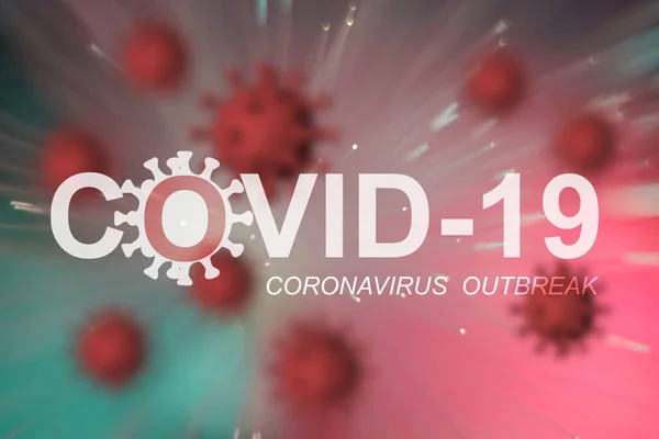 Covid Salgını Yeni Coronavirus 2019 Ncov Güzel Bir Soyut Renkli — Stok fotoğraf