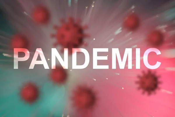 Surto Covid Novo Pandemic 2019 Ncov Vírus Belo Fundo Red — Fotografia de Stock