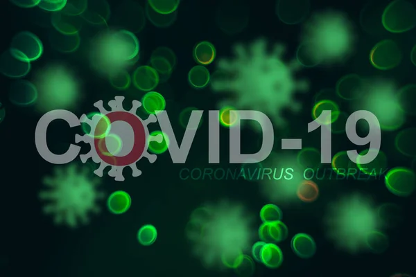 Covid Focolaio Nuovo Coronavirus 2019 Ncov Virus Bellissimo Sfondo Verde — Foto Stock