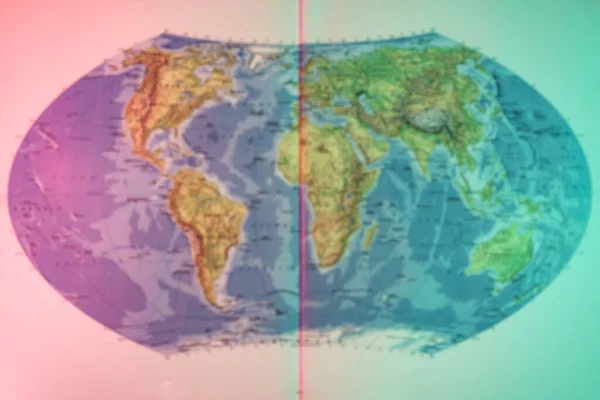 Krásné Rozmazané Pozadí Země Mapa Koncept Cestování — Stock fotografie