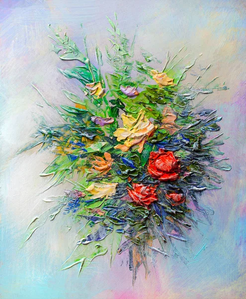 Oil painting flowers