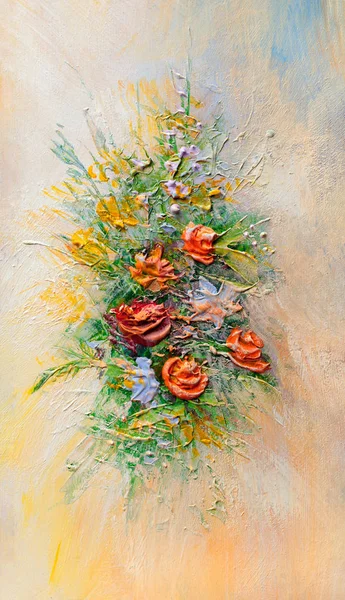 Oil painting flowers