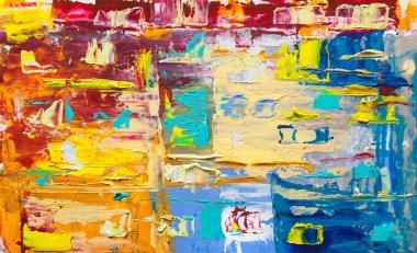 Yağlı boyaların çizdiği soyut arkaplan