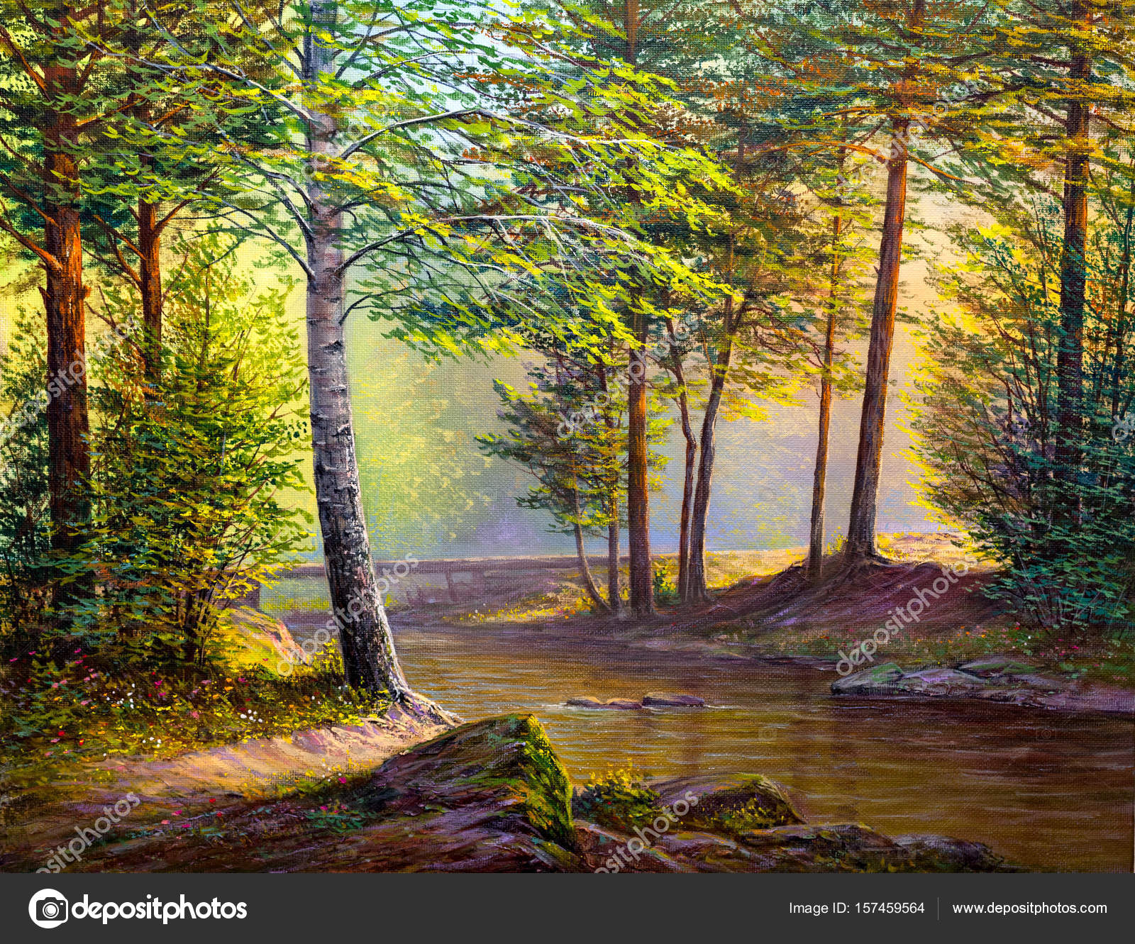 Oil Painting Landscape Stock Photo By, Oil Painting Landscape
